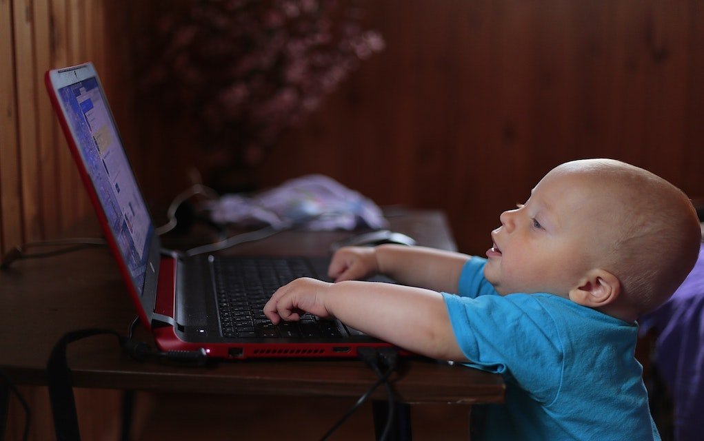 baby on laptop online safety for kids