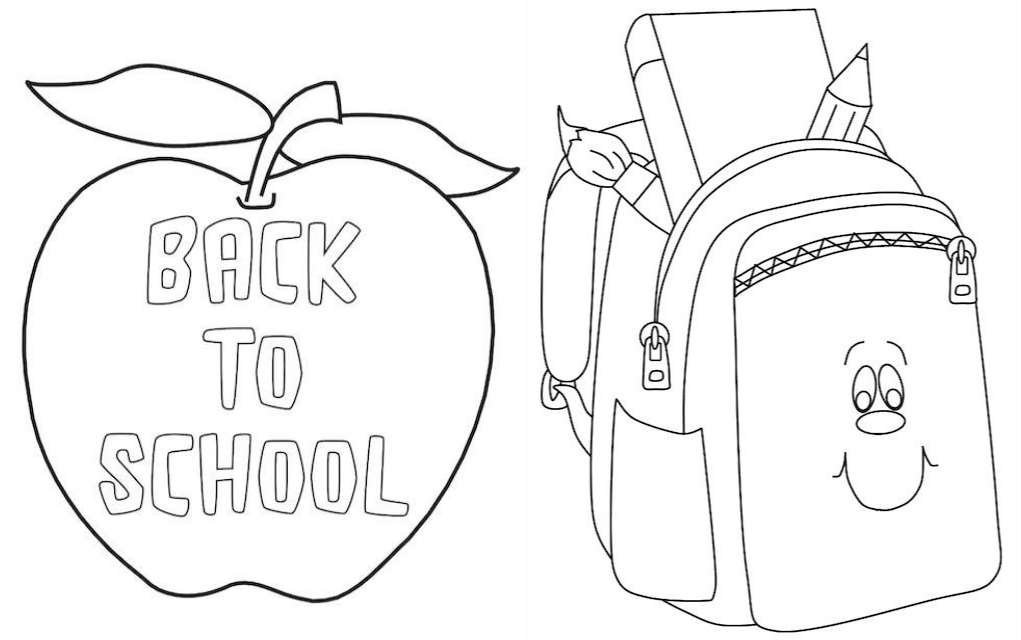 Back to school colouring pages - Mykidstime