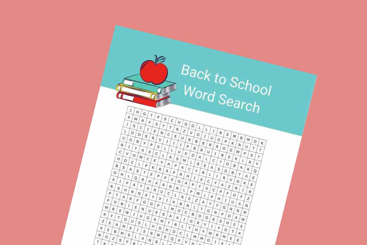 Back to School word search lead - Mykidstime