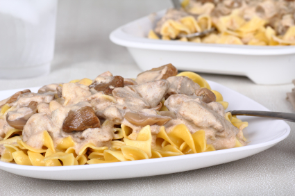 Easy party food beef stroganoff