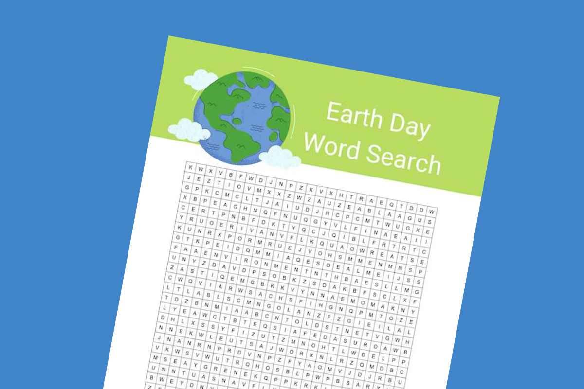 Earth day word search