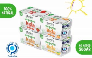 Glenisk Kids Organic Yogurts 4 pack