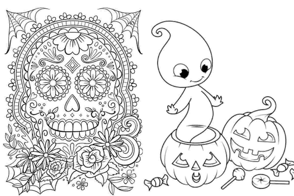 Halloween colouring pages - Mykidstime