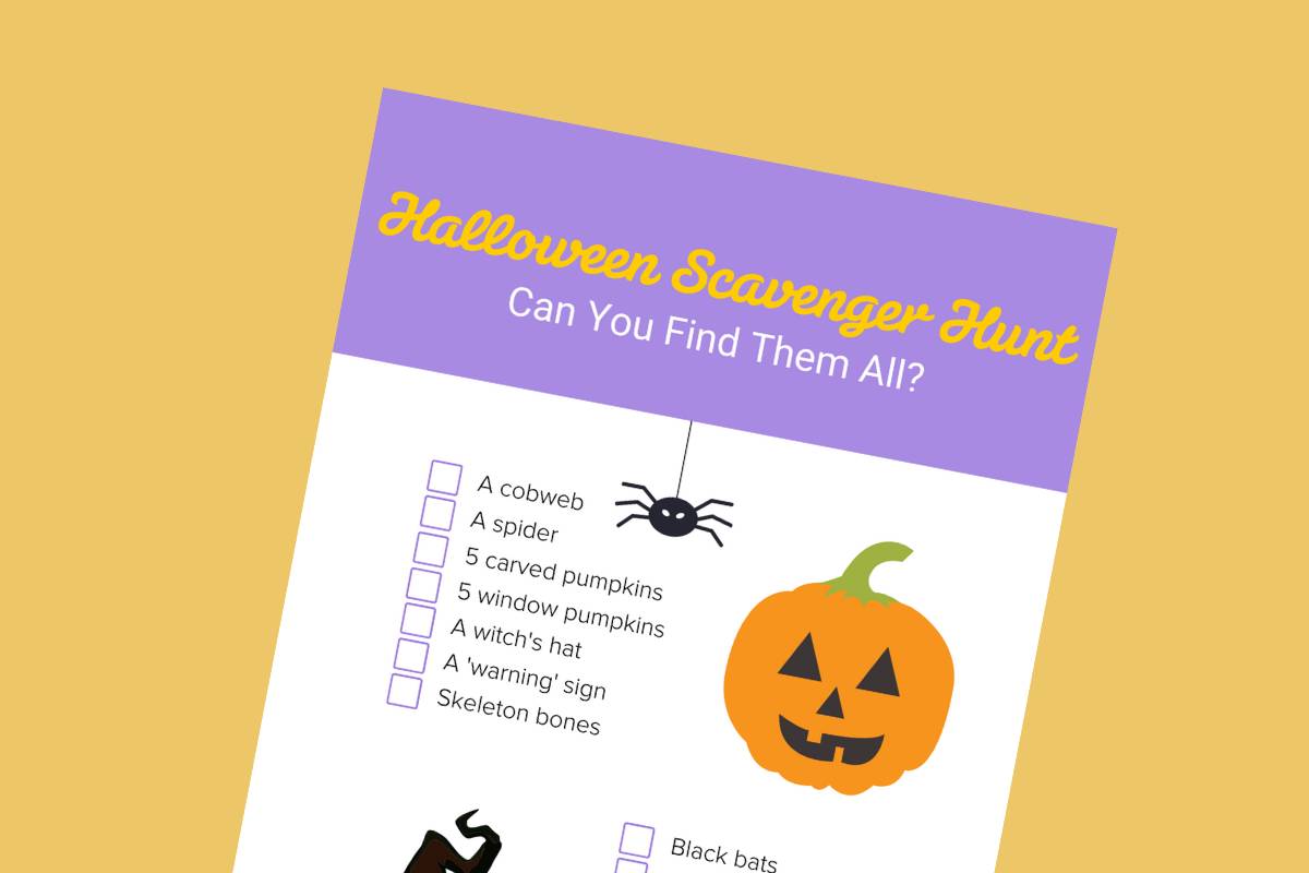 Halloween scavenger hunt lead - Mykidstime