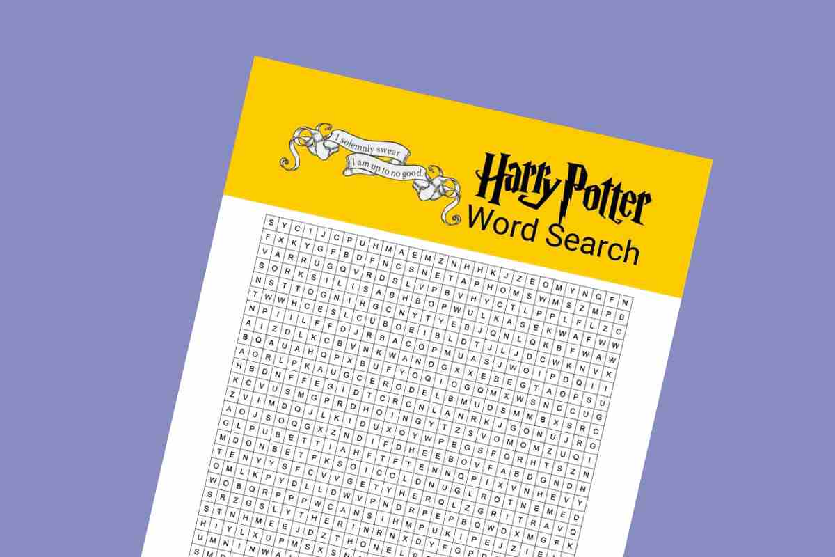 Harry Potter word search lead - Mykidstime