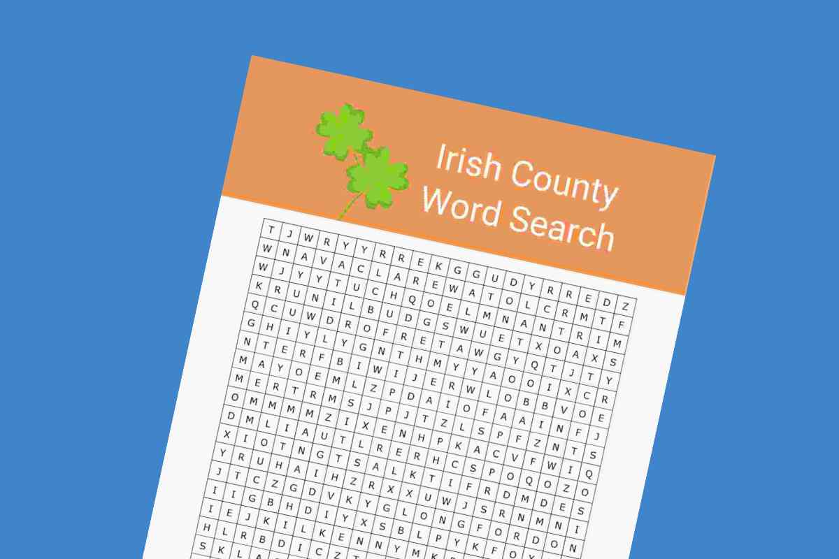 Irish Counties word search lead - Mykidstime