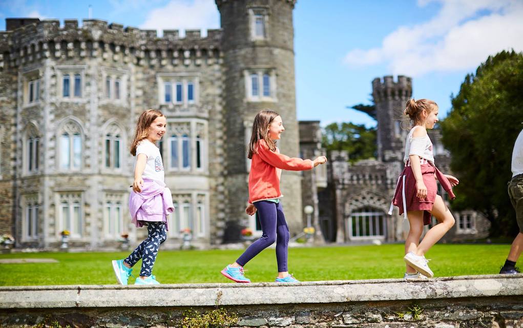 Johnstown Castle kids walking on wall fun things to do with kids in Wexford