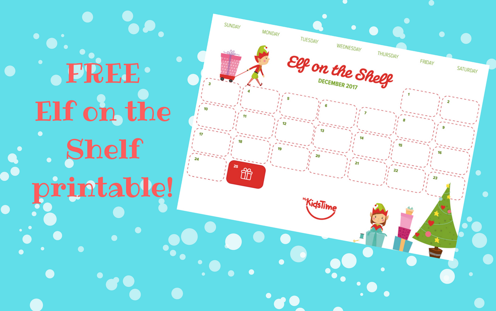 Elf on the Shelf calendar